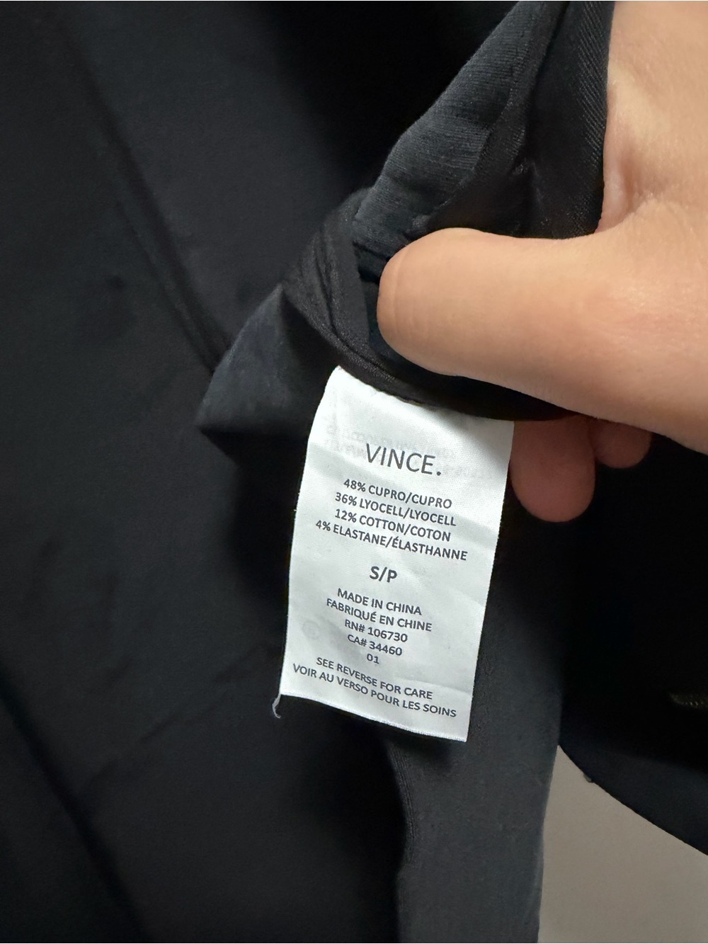 Vince Black Cupro Asymmetric Zip Front Vest Women's Size Small - Picture 5 of 8